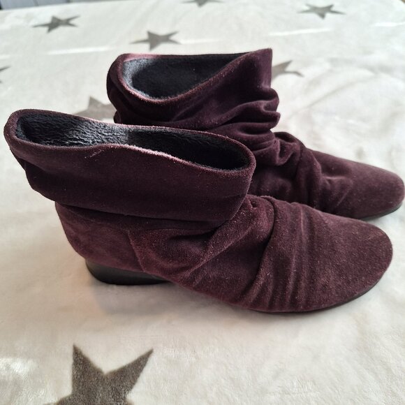 Remonte Dorndorf Ankle Boots Women’s 38 US 7-8‎ Purple Slouch Biker Moto - Picture 11 of 11